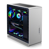 Корпус JONSBO UMX6S-G Silver без БП, боковые панели из закаленного стекла, mini-ITX, micro-ATX, ATX, EATX, серебристый