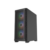 Корпус Powercase Ultimate Black, Tempered Glass, 4x 120mm ARGB fans, ARGB HUB, чёрный, ATX  (CUB-A4)