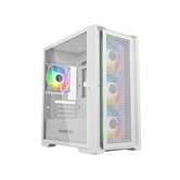 Корпус Powercase Alisio Micro X4W V2, Tempered Glass, 4х 120mm ARGB fans, ARGB HUB, белый, mATX  (CAMCXW-A4)