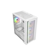 Корпус Powercase Alisio Micro X4W V2, Tempered Glass, 4х 120mm ARGB fans, ARGB HUB, белый, mATX  (CAMCXW-A4)