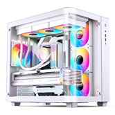 Корпус JONSBO TK-3 White без БП, боковая панель из закаленного стекла (панорама), mini-ITX, micro-ATX, ATX, белый