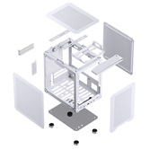 Корпус JONSBO C6-ITX White без БП, mini-ITX, белый