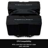 Кулер Thermalright Peerless Assassin 120 MINI Black  LGA115X/1200/1700/AM4/AM5 (Dual Tower, 120mm PWM Fan, медное основание, 6 тепл. трубок 6мм) / TRPA120MB