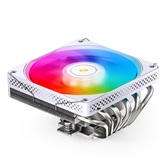 Кулер JONSBO HP-600 White LGA1700/1200/115X/AM5/AM4 низкопрофильный 66мм (27шт/кор, TDP 210W, PWM, 120mm ARGB Fan, 6 тепловые трубок, белый, 4-pin) Retail