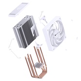 Кулер JONSBO CR-1000E White LGA1700/1200/115X (24шт/кор, TDP 210W, PWM, 120mm Dynamic Multi-Color LED Fan, 4 тепловые трубки, белый, 4-pin) Retail