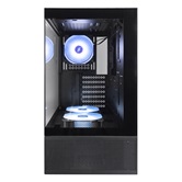 Корпус 1STPLAYER MIKU Mi7-A ARGB Black / ATX / 3x120mm ARGB fans / Mi7-A-BK-2F2R(AP)-1F2(AP)