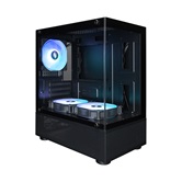 Корпус 1STPLAYER MIKU Mi2-A ARGB Black / mATX / 3x120mm ARGB fans / Mi2-A-BK-2F2R(AP)-1F2(AP)