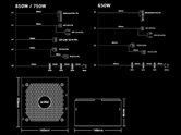 Блок питания XPG KYBER 650 (ATX 2.52, 650W, PWM 120mm fan, Active PFC, DC to DC, Full-Bridge & LLC converter,  80+ GOLD) RET