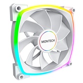 Вентилятор Montech RX140 PWM Reverse White / 140mm, 4pin PWM, 3pin ARGB, 600-1600RPM, 90.5CFM, 27.9dBA, Rifle bearing / RX140W