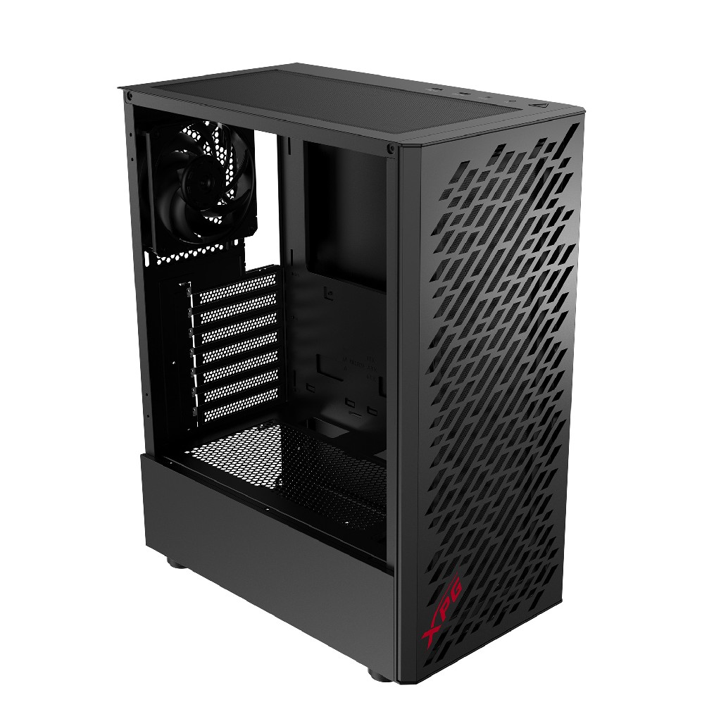 Корпус XPG VALOR AIR black / ATX / tempered glass / 4x 120mm black fans/front magnet filter/ VALORAIRMT-BKCWW