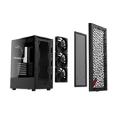 Корпус XPG VALOR AIR black / ATX / tempered glass / 4x 120mm black fans/front magnet filter/ VALORAIRMT-BKCWW