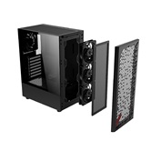 Корпус XPG VALOR AIR black / ATX / tempered glass / 4x 120mm black fans/front magnet filter/ VALORAIRMT-BKCWW