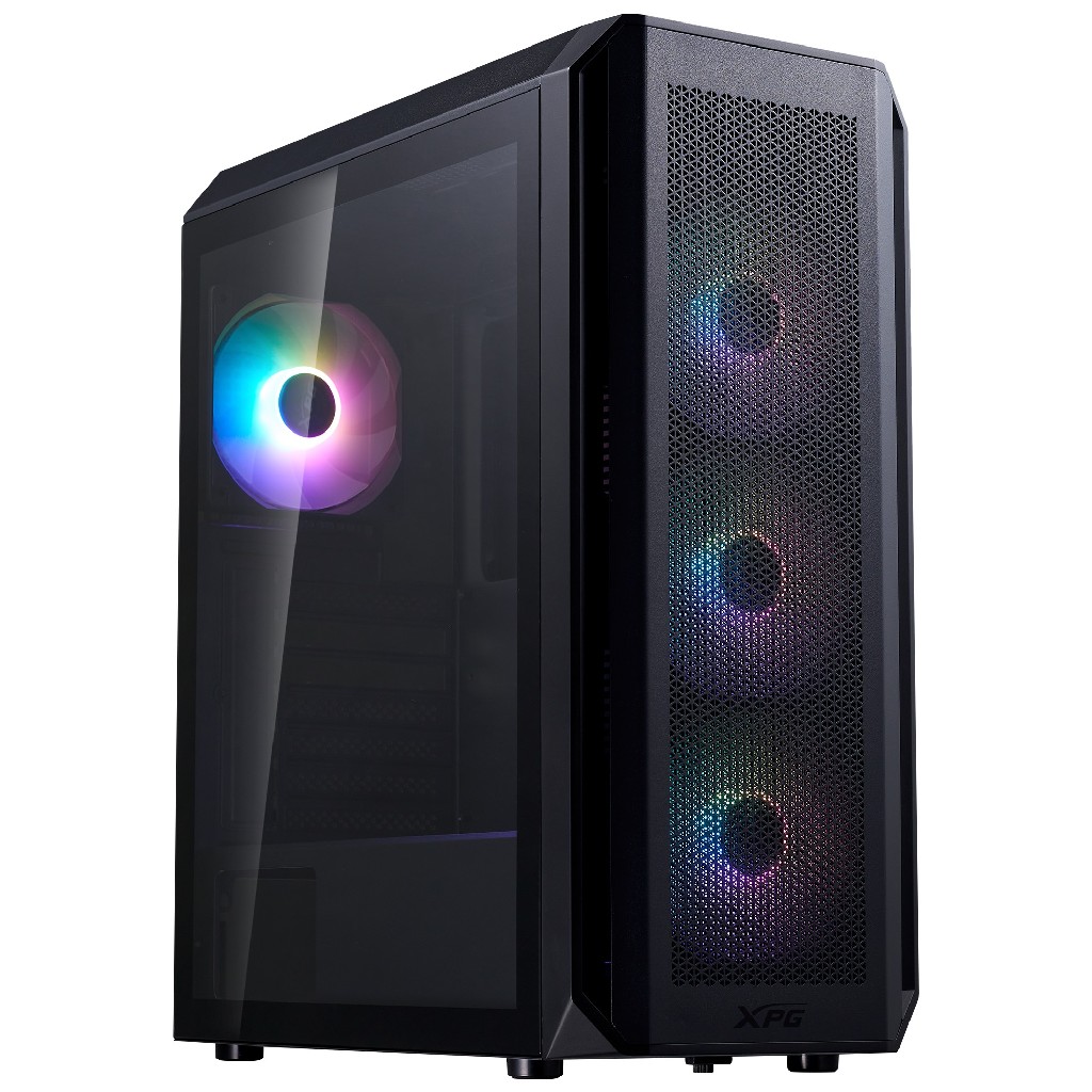 Корпус XPG VALOR AIR Plus black / ATX / tempered glass / 4x 120mm ARGB fans/front magnet filter/ VALORAIRPLUSMTA-BKCWW