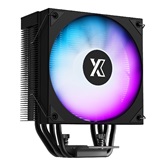 Кулер XASTRA AR400 FRGB BK  LGA1851/1700/1200/115X/AM5/AM4 (24шт/кор, TDP 220W, 4 тепл.трубки , PWM FAN FRGB 120mm , top cover with FRGB led, black heatsink ) RET