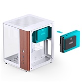 Корпус JONSBO TK-0 White без БП, боковая панель из закаленного стекла (панорама), mini-ITX, SFX, белый