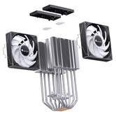 Кулер JONSBO CR-3000E(Color) Black LGA1700/1200/115X/AM5/AM4 (12шт/кор, TDP 260W, PWM, 2 x 120mm Dynamic Multi-Color LED Fan, 7 тепловых трубок, 4-pin) Retail