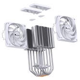 Кулер JONSBO CR-3000E(Color) White LGA1700/1200/115X/AM5/AM4 (12шт/кор, TDP 260W, PWM, 2 x 120mm Dynamic Multi-Color LED Fan, 7 тепловых трубок, белый, 4-pin) Retail