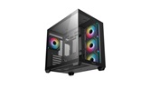 Корпус Deepcool CG530 4F без БП, боковое окно (панорама), 3x120мм ARGB Reverce вентилятора на боковой стенке, 1x120мм ARGB вентилятор сзади, черный, ATX