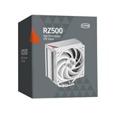 Кулер PCCooler RZ500 WH  S115X/1200/1700/1851/AM4/AM5 (18 шт/кор, TDP 250W, 1x120mm PWM FAN, 4 тепловые трубки 6мм, 500-2000RPM, 32dBa)