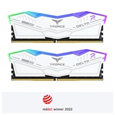 Модуль памяти DDR5 TEAMGROUP T-Force Delta RGB 32GB (2x16GB) 6000MHz CL38 (38-46-46-76) 1.25V / FF4D532G6000HC38GDC01 / White