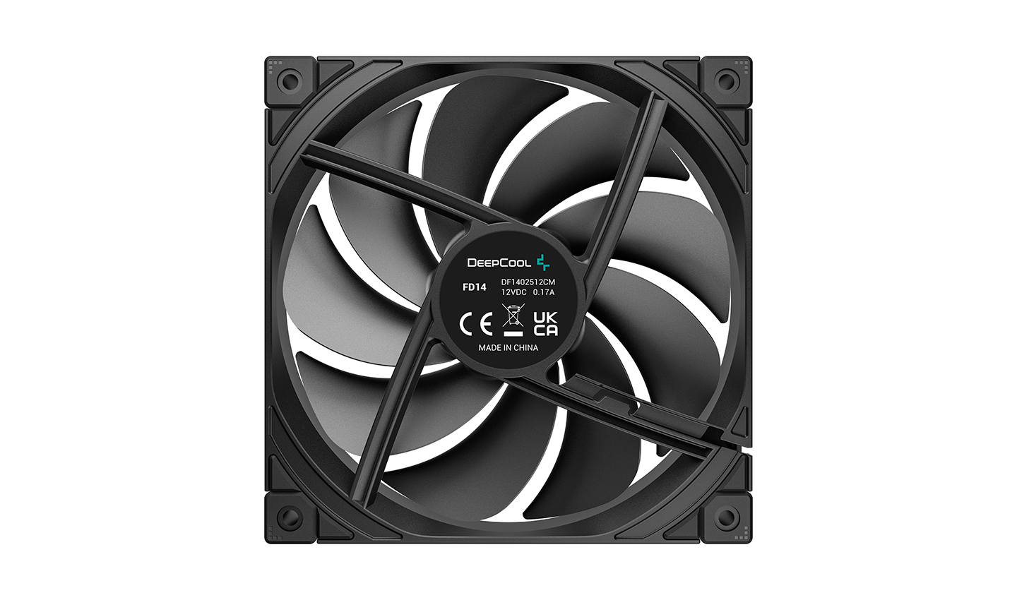 Вентилятор DEEPCOOL FD14 140x140x25мм (32шт./кор, PWM, черный, 400-1650об/мин) Color BOX