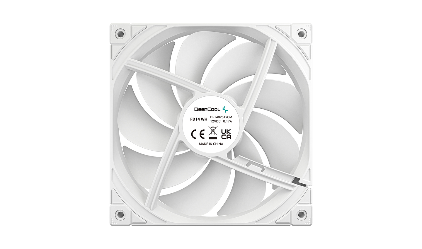 Вентилятор DEEPCOOL FD14 WH 140x140x25мм (32шт./кор, PWM, белый, 400-1650об/мин) Color BOX