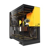 Корпус Geometric Future Model 5 Black Yellow with fans / mid tower, E-ATX / 5x140mm ARGB fans / 1AM5WKBY01100