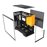 Корпус Geometric Future Model 5 Black Yellow with fans / mid tower, E-ATX / 5x140mm ARGB fans / 1AM5WKBY01100