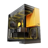 Корпус Geometric Future Model 5 Black Yellow with fans / mid tower, E-ATX / 5x140mm ARGB fans / 1AM5WKBY01100