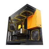 Корпус Geometric Future Model 5 Black Yellow with fans / mid tower, E-ATX / 5x140mm ARGB fans / 1AM5WKBY01100