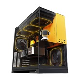 Корпус Geometric Future Model 5 Black Yellow with fans / mid tower, E-ATX / 5x140mm ARGB fans / 1AM5WKBY01100