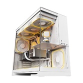 Корпус Geometric Future Model 5 White with fans / mid tower, E-ATX / 5x140mm ARGB fans / 1AM5WKWT01100